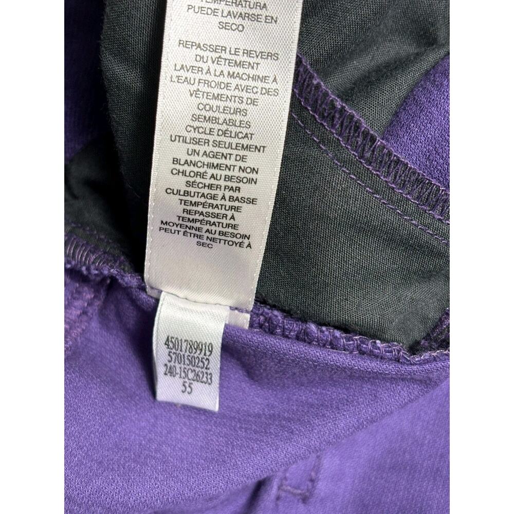 Chico's Straight Corduroy Pants Womens 2.5 Short US 14 Purple Mid Rise Stretch - Picture 4 of 10